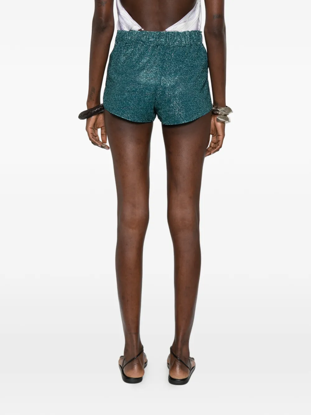 Oséree Glanzende shorts Groen