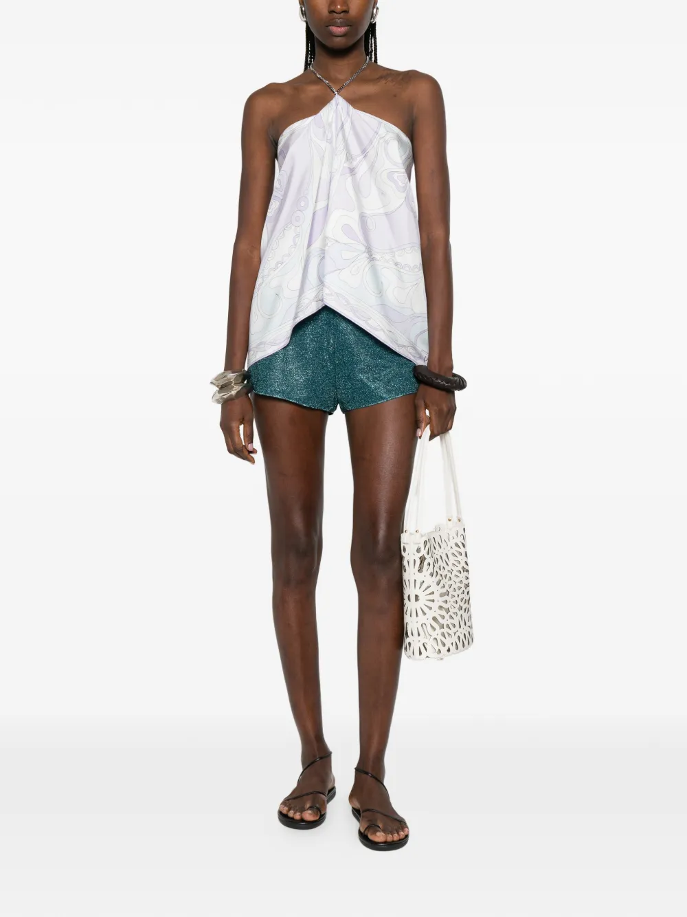  Oséree Shimmer Shorts - Green 