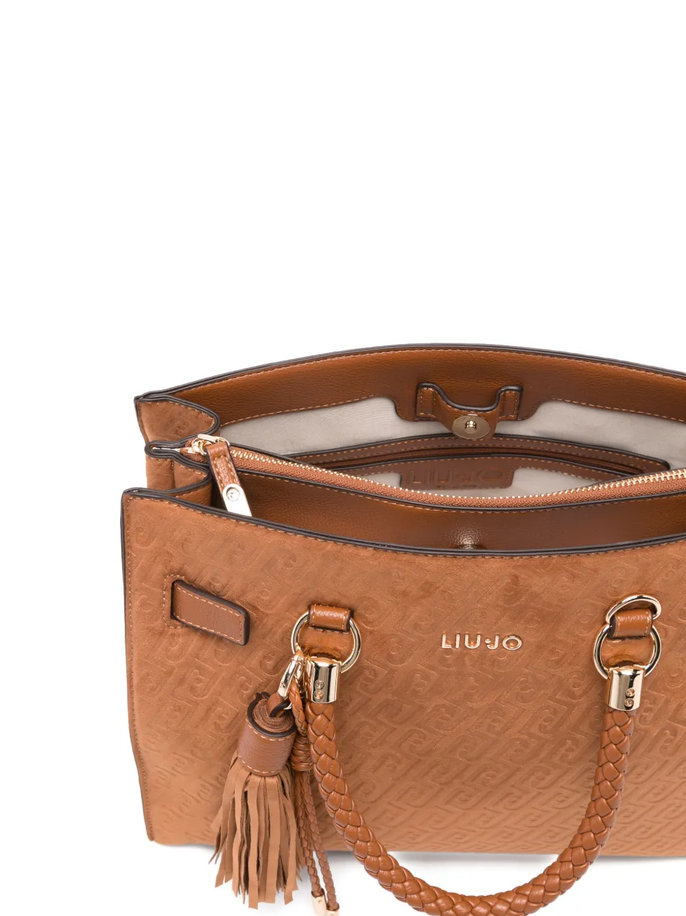 Manhattan Debossed Tassel Tote Bag