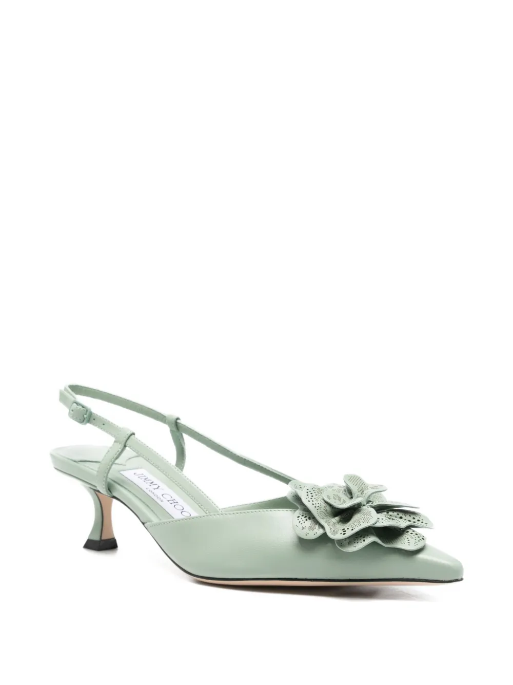Jimmy Choo floral-detail pointed pumps Groen