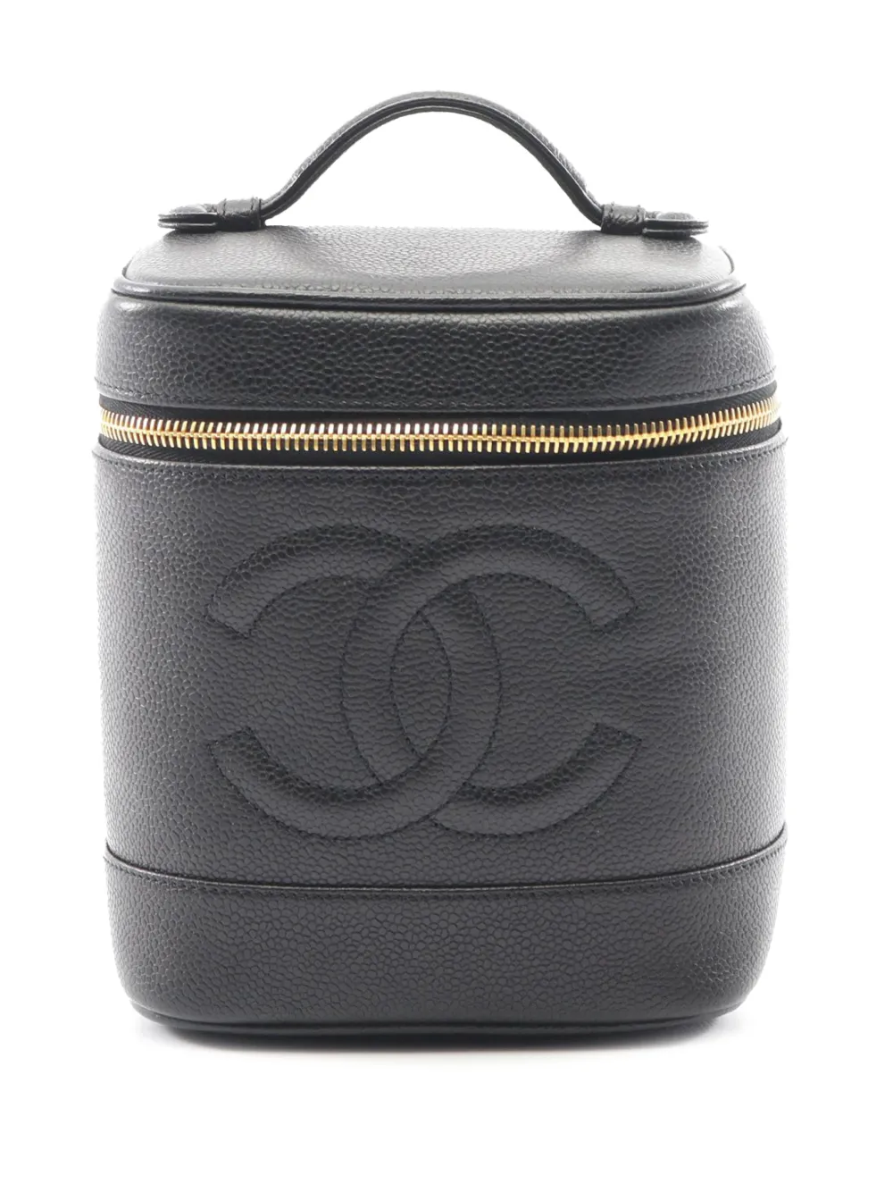 CHANEL Pre-Owned 1996-1997 CC Caviar Case vanity bag - Nero