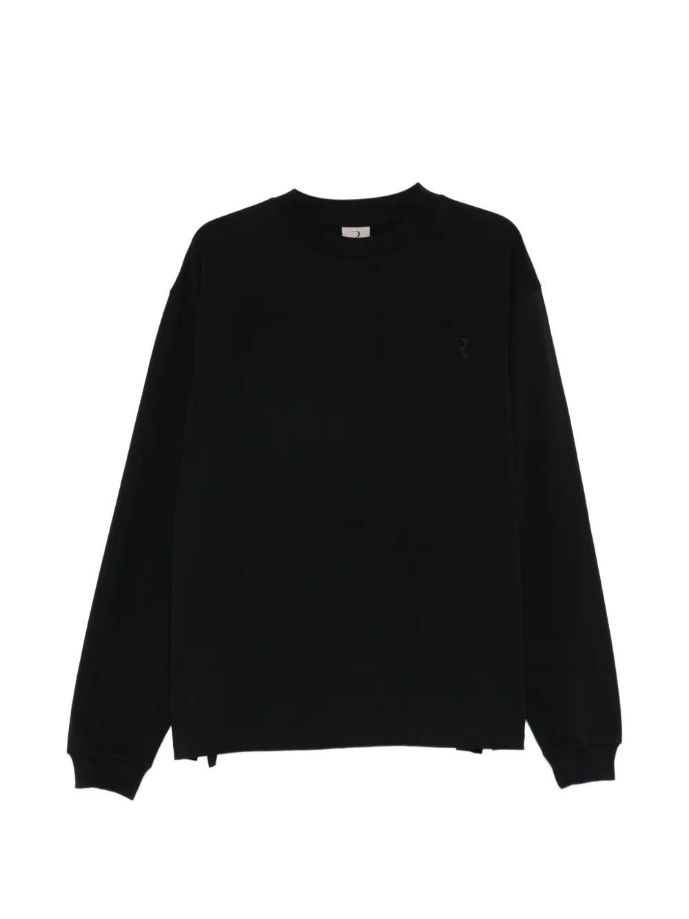 Rhun logo-detail long-sleeve top - Nero