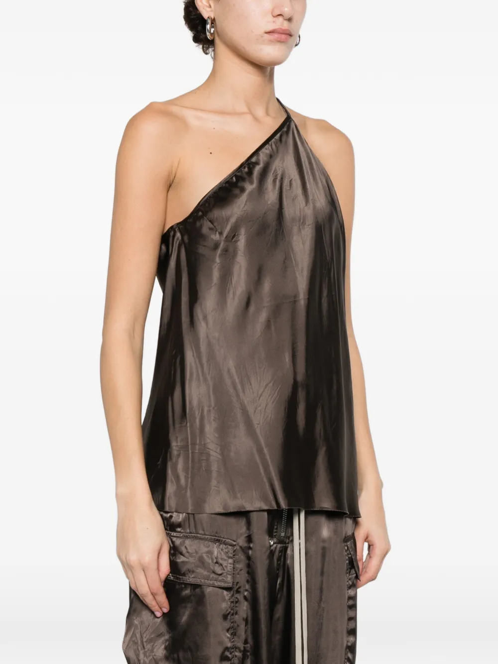 Rick Owens Asymmetrische top Bruin