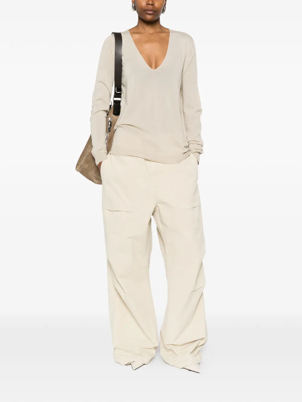 Rick Owens Trui met V-hals Beige