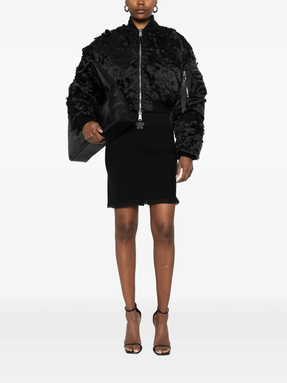  Rick Owens Ribbed-panel Mini Skirt - Black 