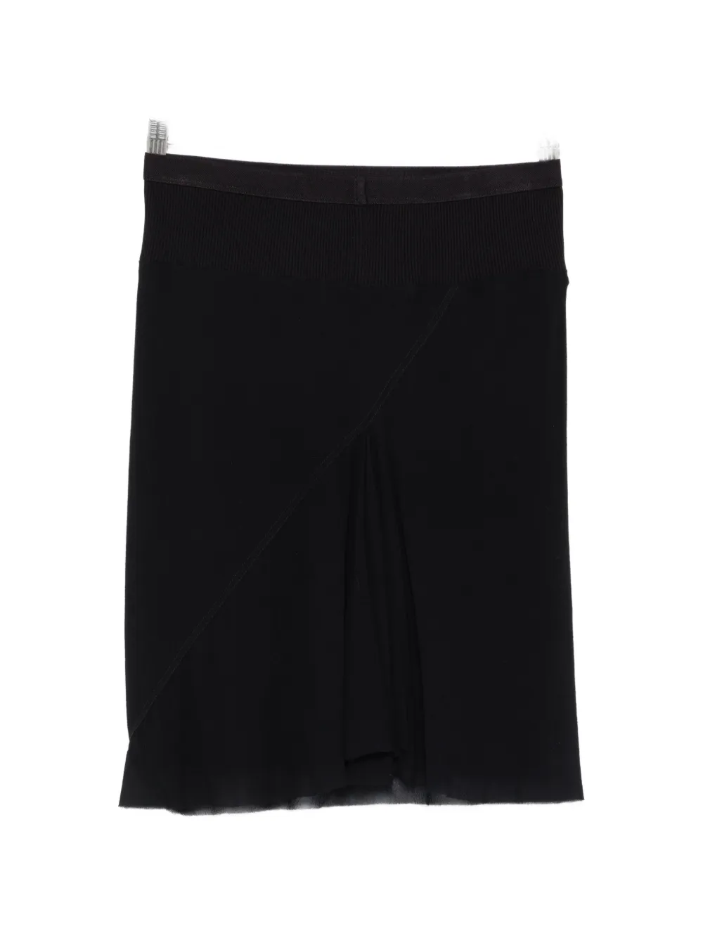 Rick Owens ribbed-panel mini skirt - Nero
