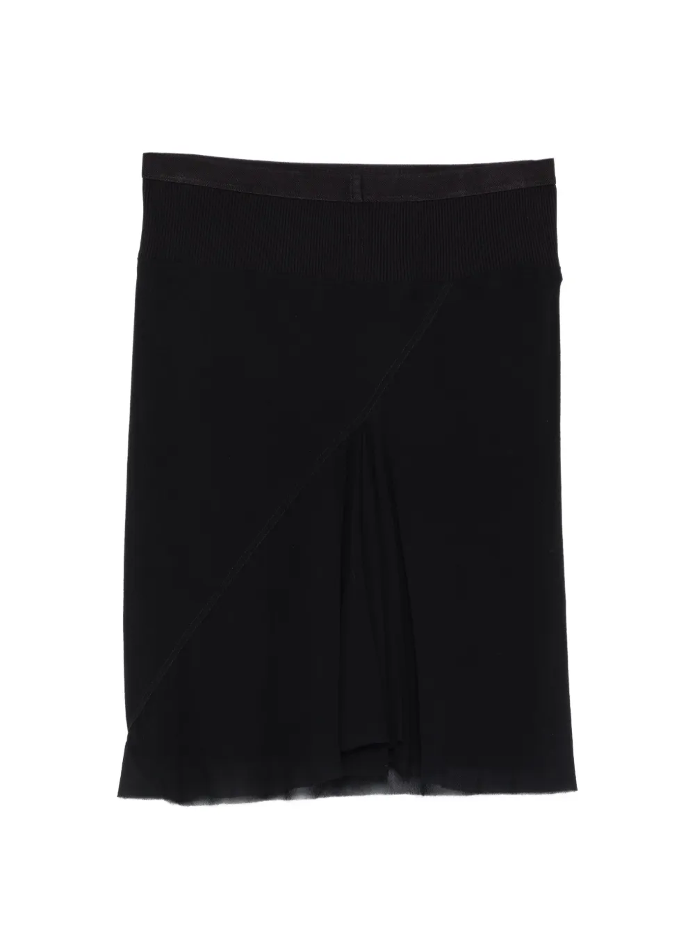 Rick Owens ribbed-panel mini skirt - Nero