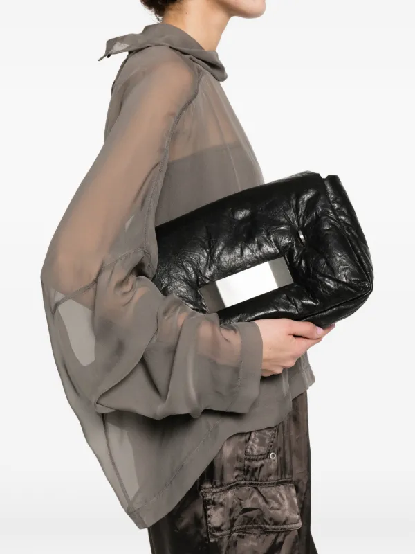 Rick Owens レザー クラッチバッグ | ブラック | FARFETCH JP