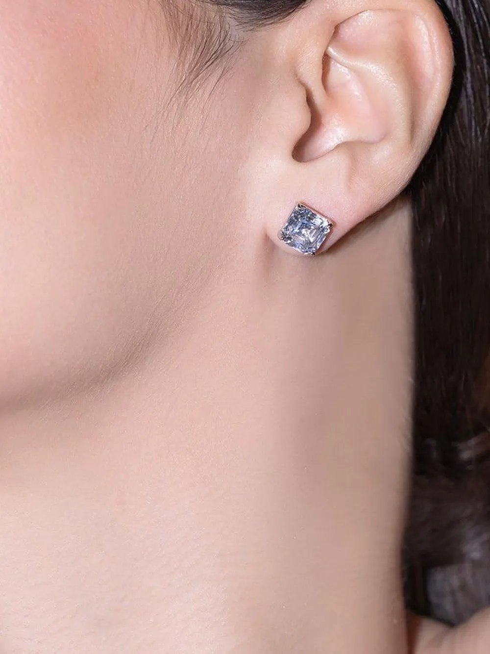Fantasia by Deserio Asscher stud earrings - Silver