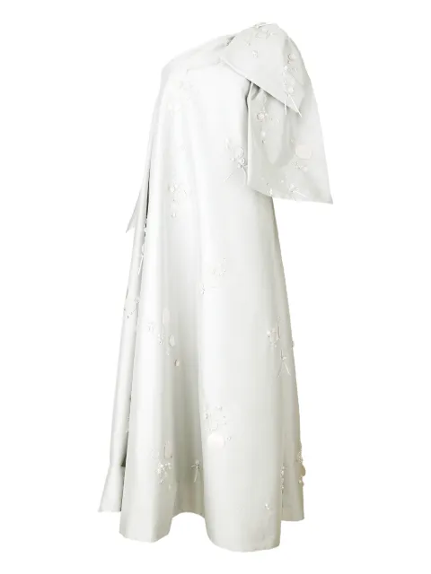 Bernadette embroidered one-shoulder gown dress