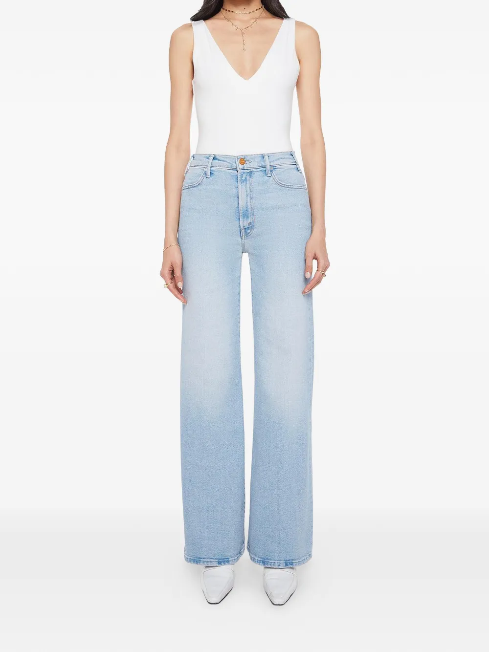 MOTHER hustler roller sneak jeans - Blauw