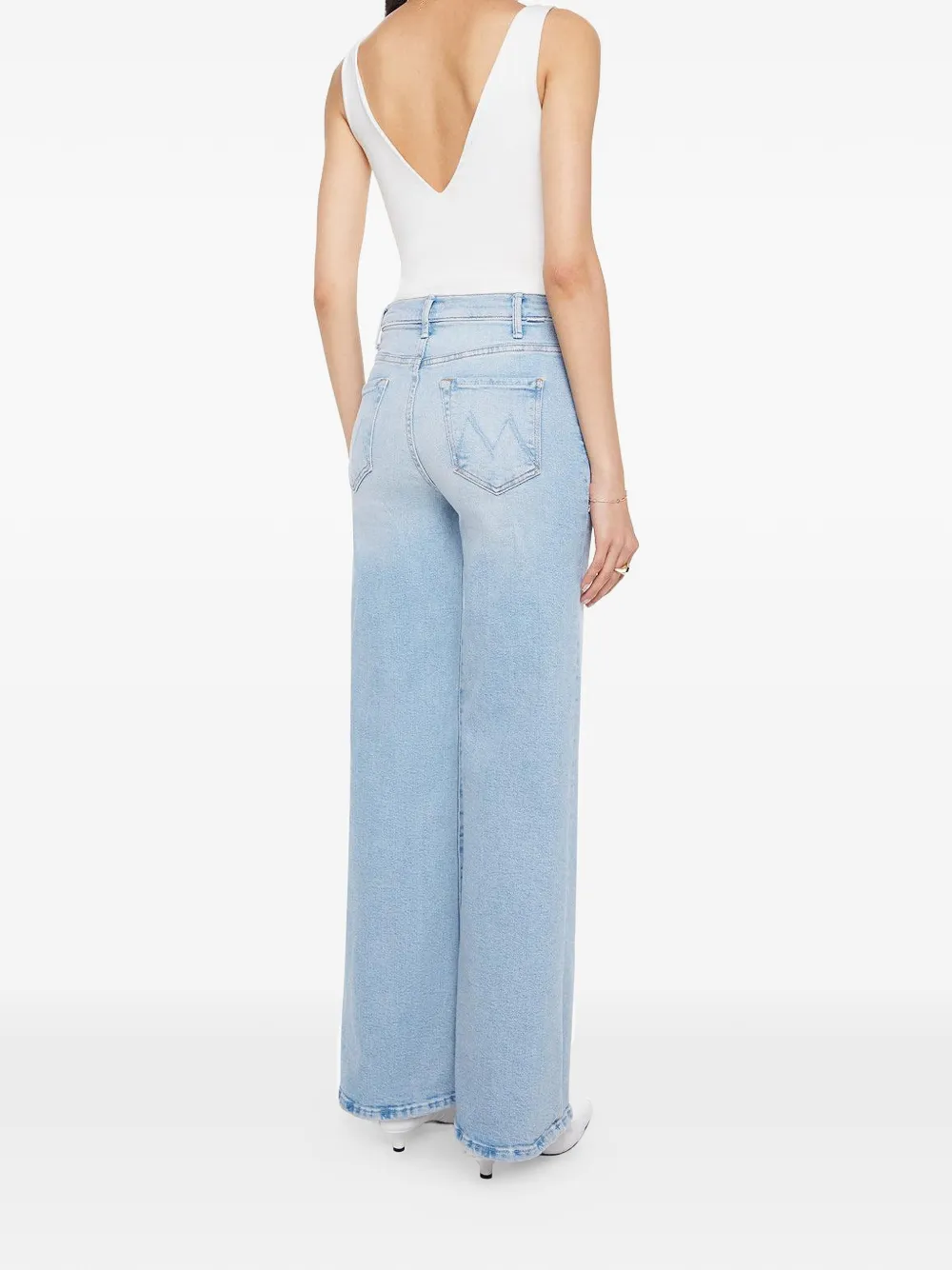 MOTHER Hustler roller sneak jeans Blauw