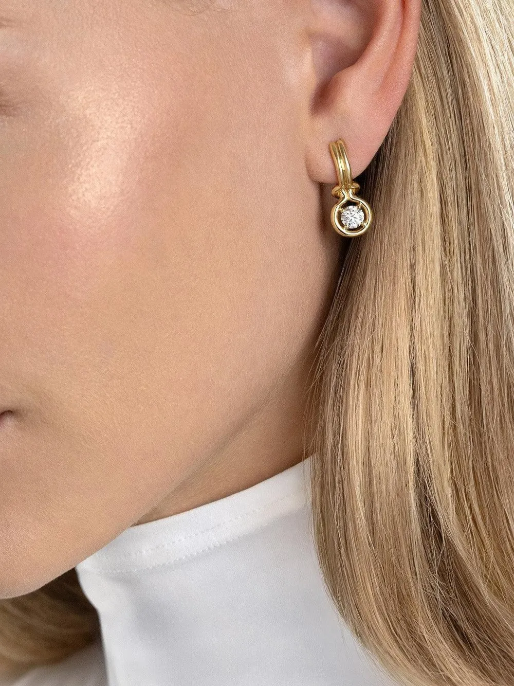  Melissa Kaye Diamond Earrings - Gold 