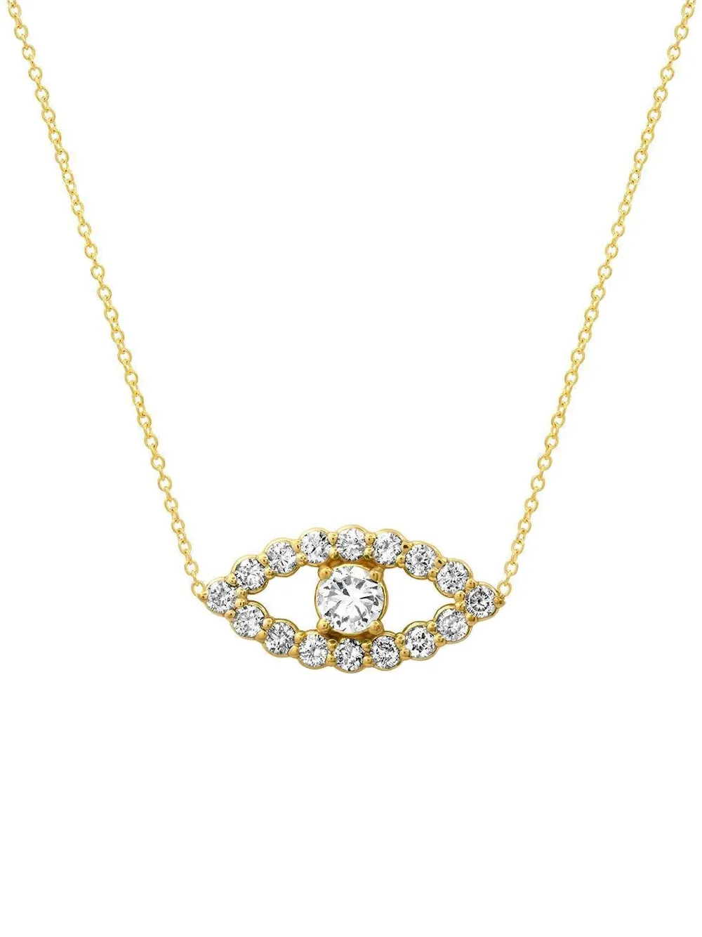 Jennifer Meyer Open Evil Eye diamond necklace - Gold