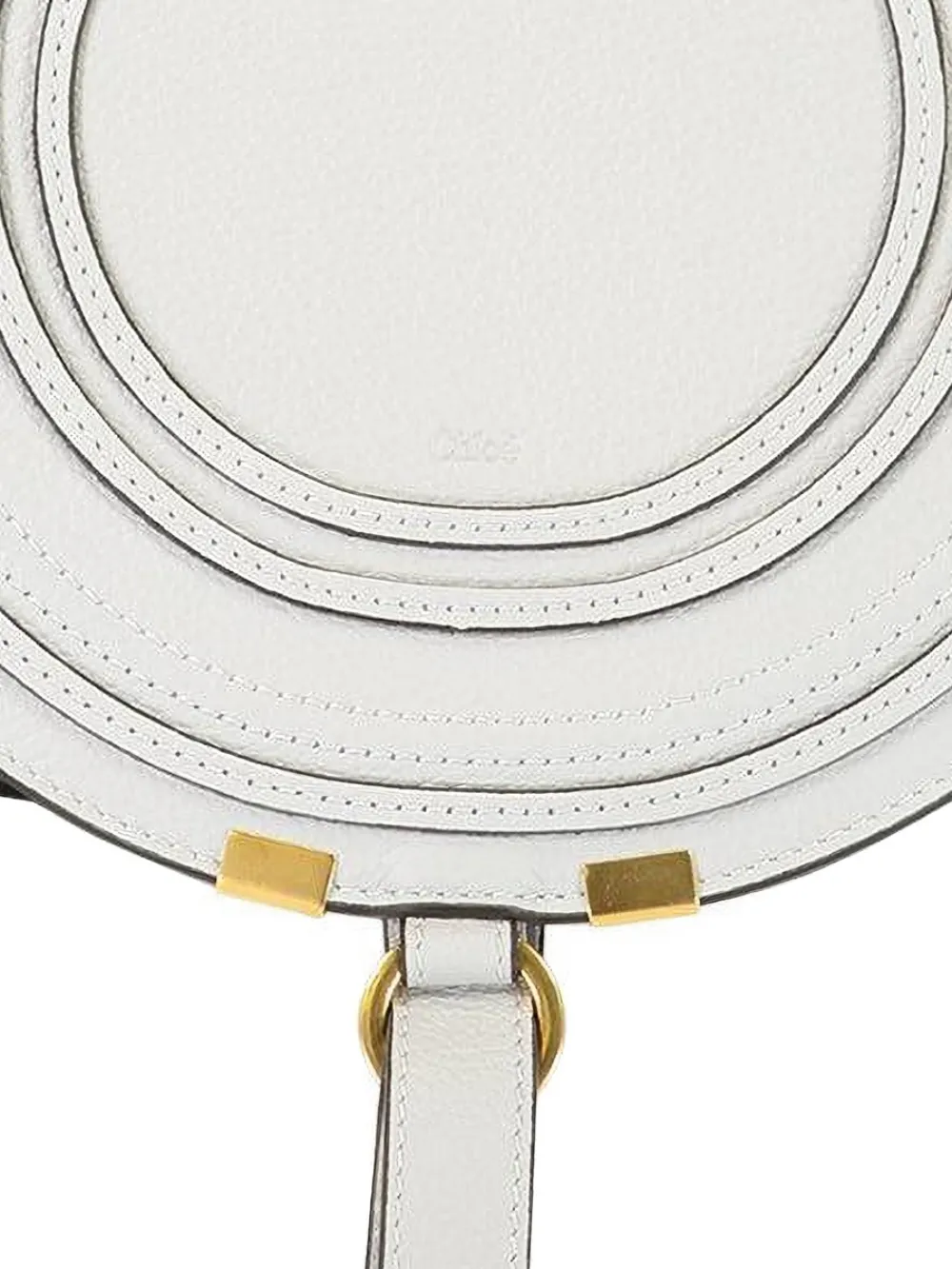 Chlo&eacute; Marcie stitched shoulder bag - Wit