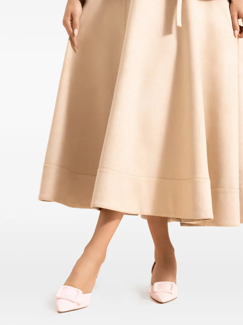 Manolo Blahnik Maysli buckle slingback pumps Roze