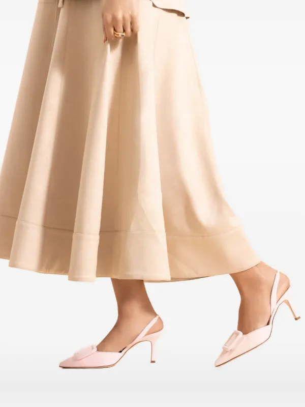 Manolo Blahnik Maysli スリングバック パンプス | ピンク | FARFETCH JP