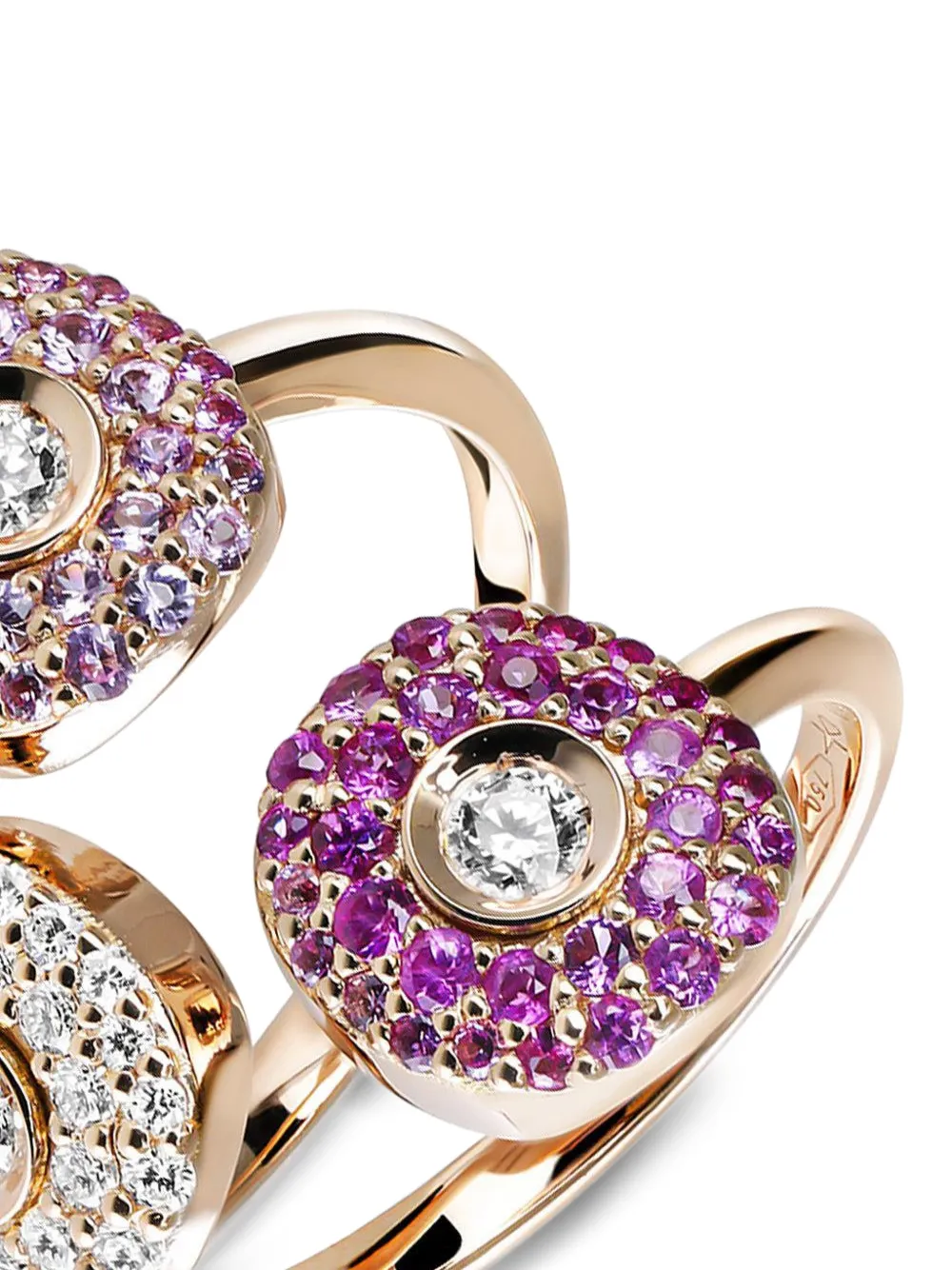  Fullord Sapphire And Diamond Ring - Pink 