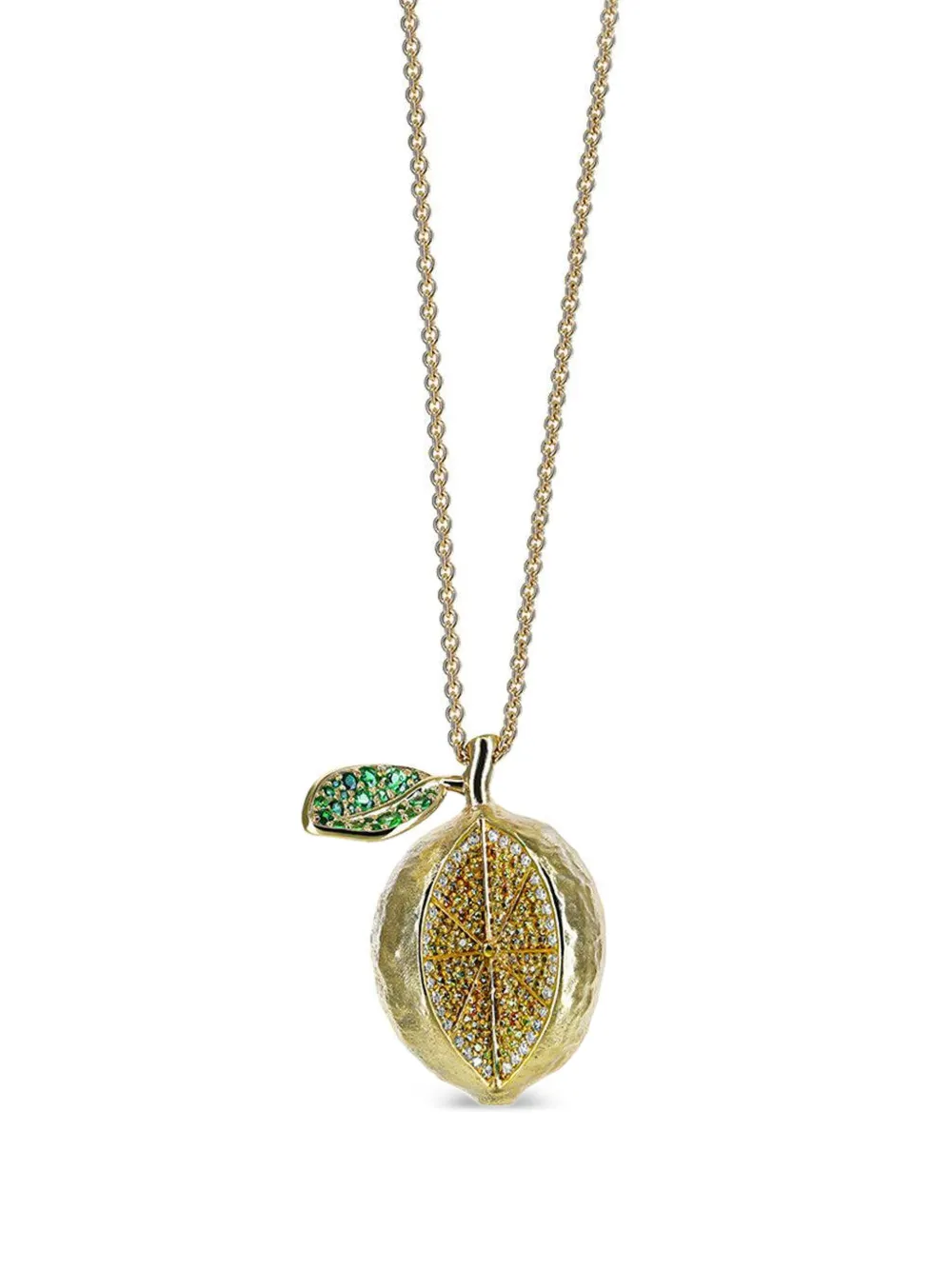 FULLORD sapphire lemon necklace - Gold
