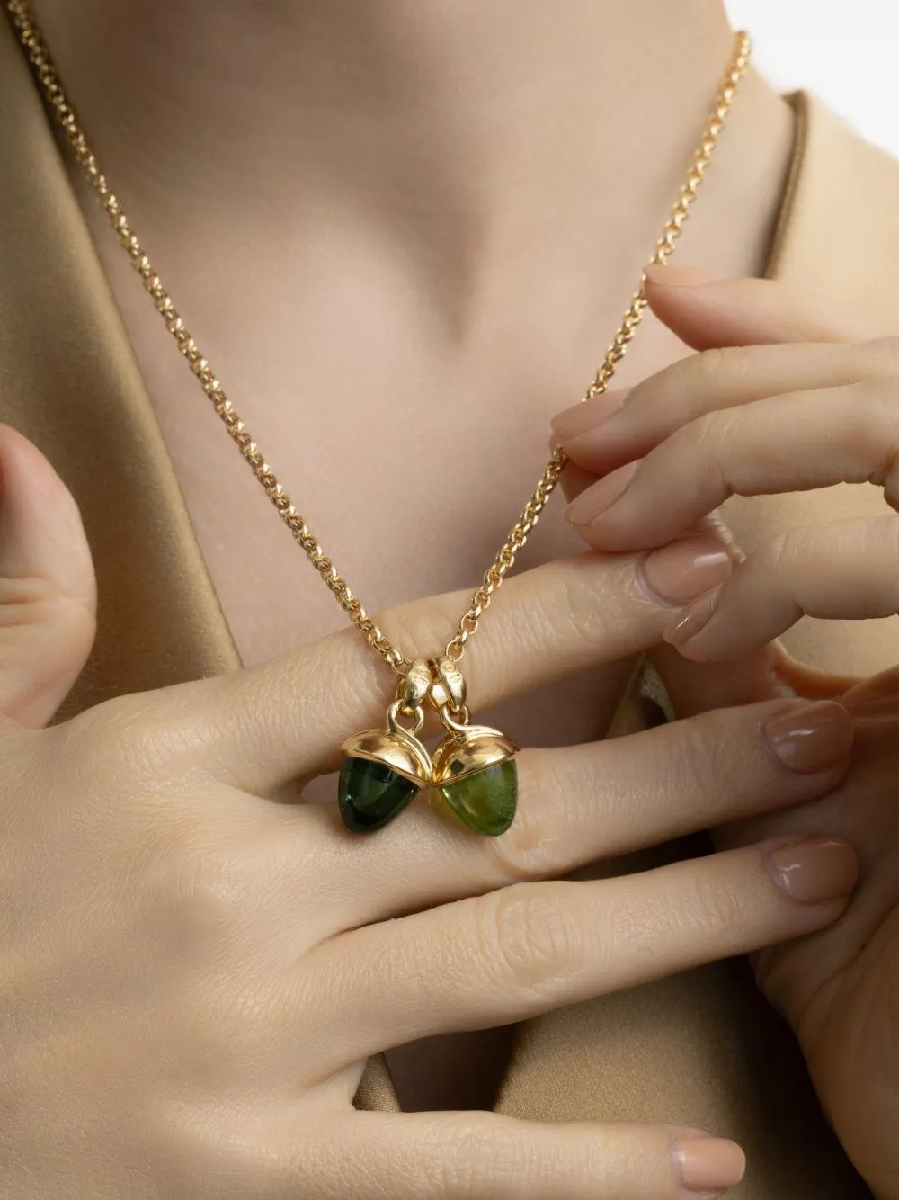  Tamara Comolli Peridot Mikado Boquet Pendant - Gold 
