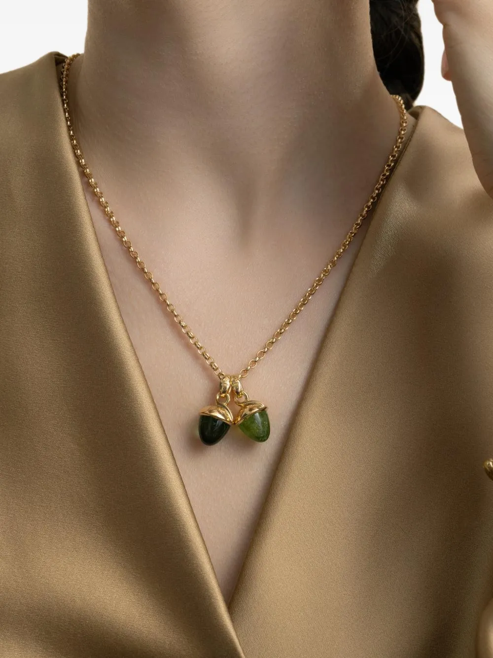  Tamara Comolli Peridot Mikado Boquet Pendant - Gold 