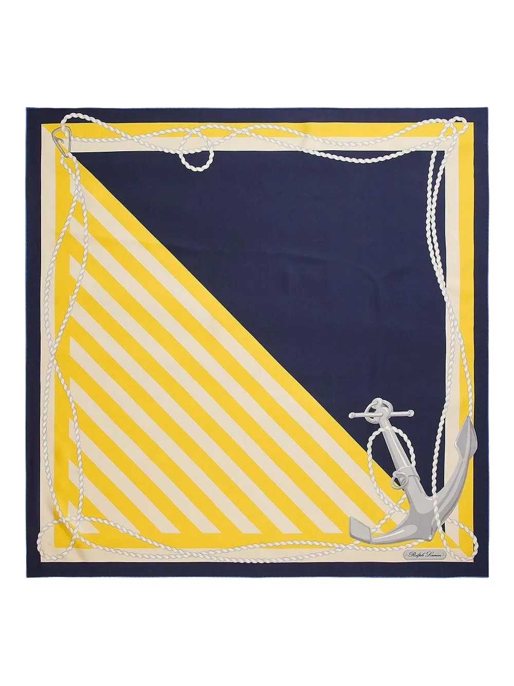 Polo Ralph Lauren striped nautical square scarf - Giallo