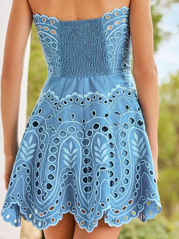 charo ruiz ibiza dress blue Portia and Scarlett Corset Beaded Prom Dress PS22036