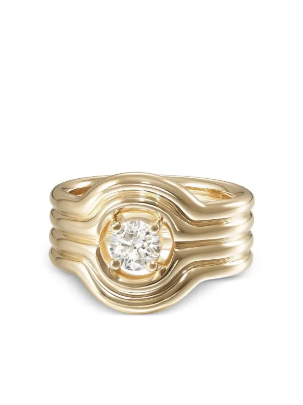 Melissa Kaye Rocky Rae Diamond Ring in Gold
