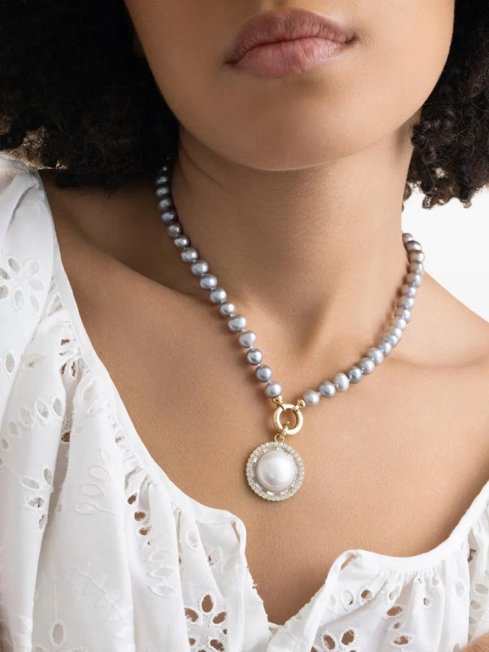 Storrow Jewelry グレーフレッシュウォーターパール ネックレス