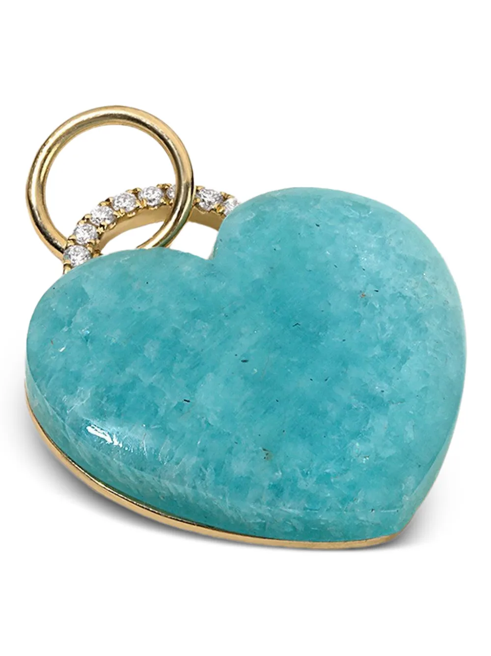  Devon Woodhill Rock Solid Heart Amazonite And Diamond Pendant - Gold 