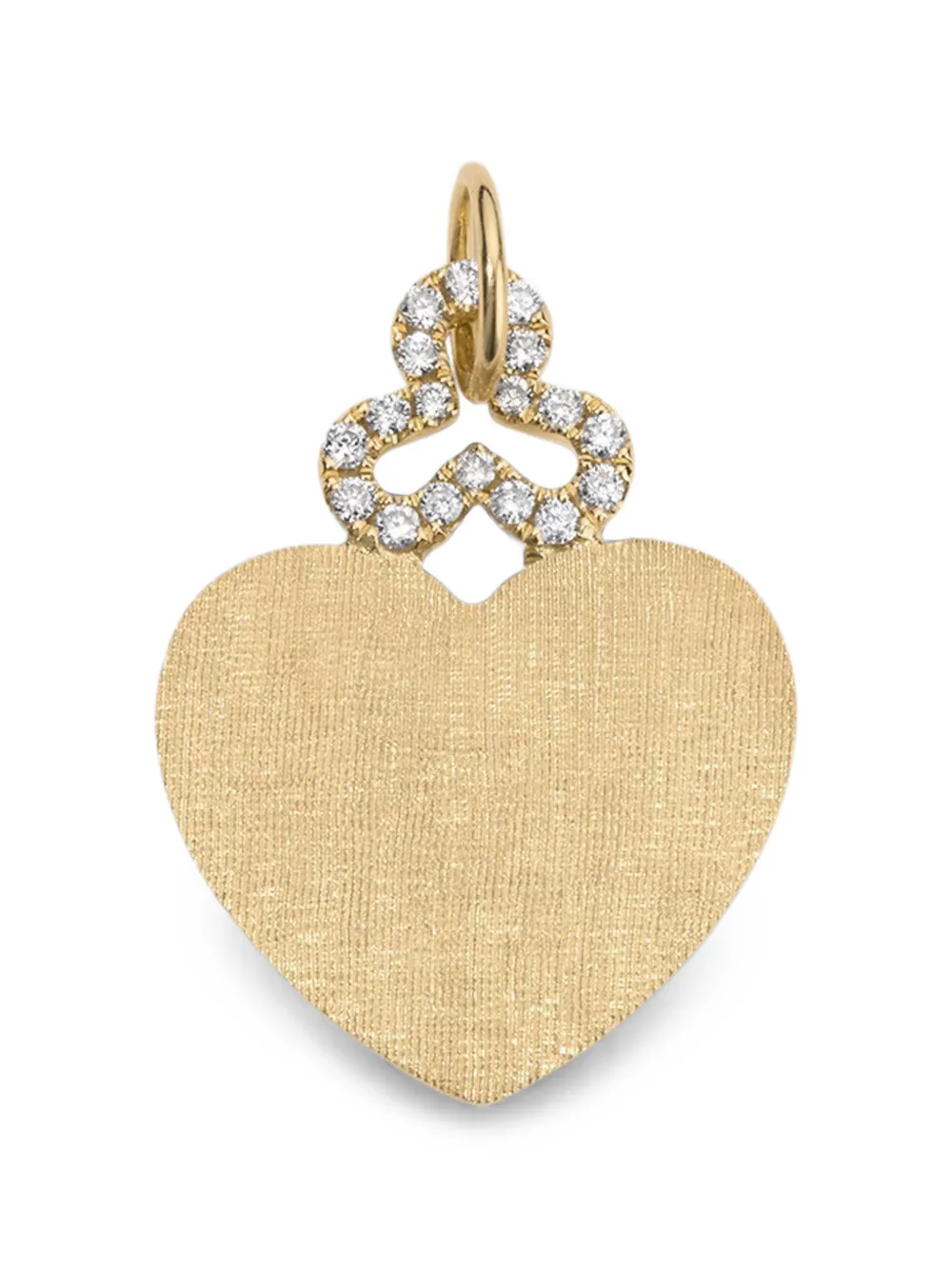 DEVON WOODHILL diamond heart trefoil charm - Gold