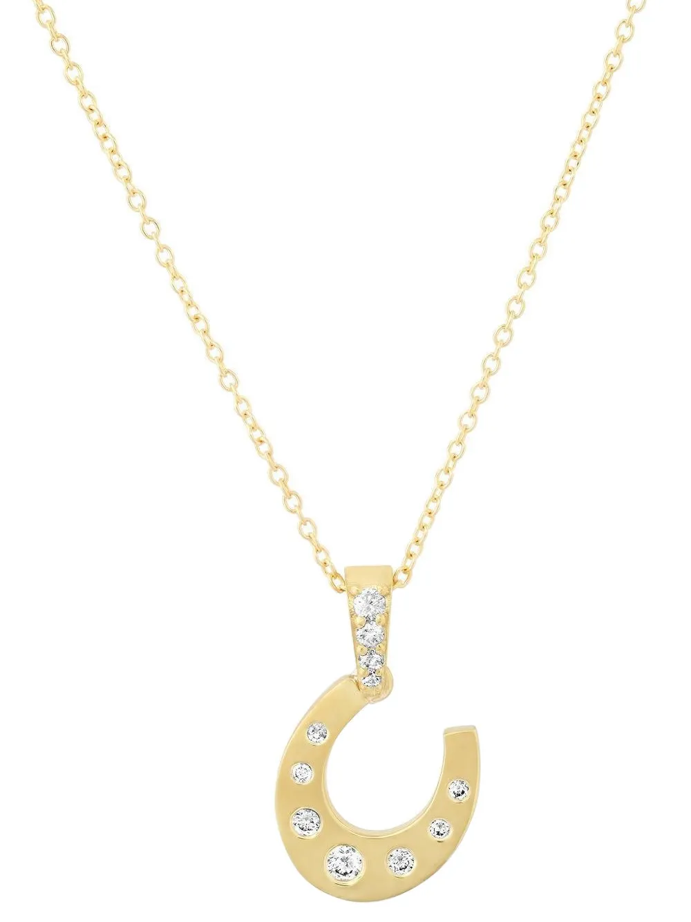 Jennifer Meyer horseshoe diamond necklace - Oro