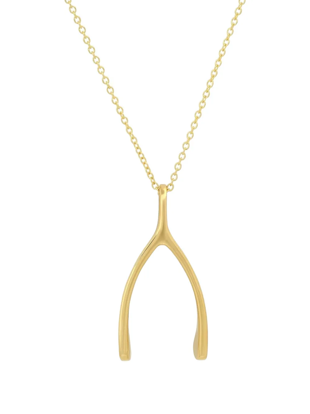 Jennifer Meyer large wishbone necklace - Oro