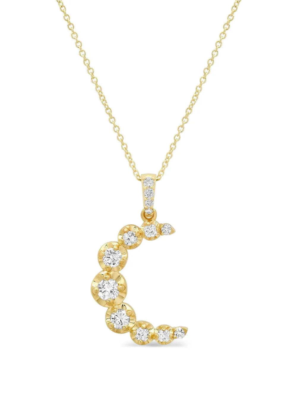 Jennifer Meyer diamond moon necklace - Oro