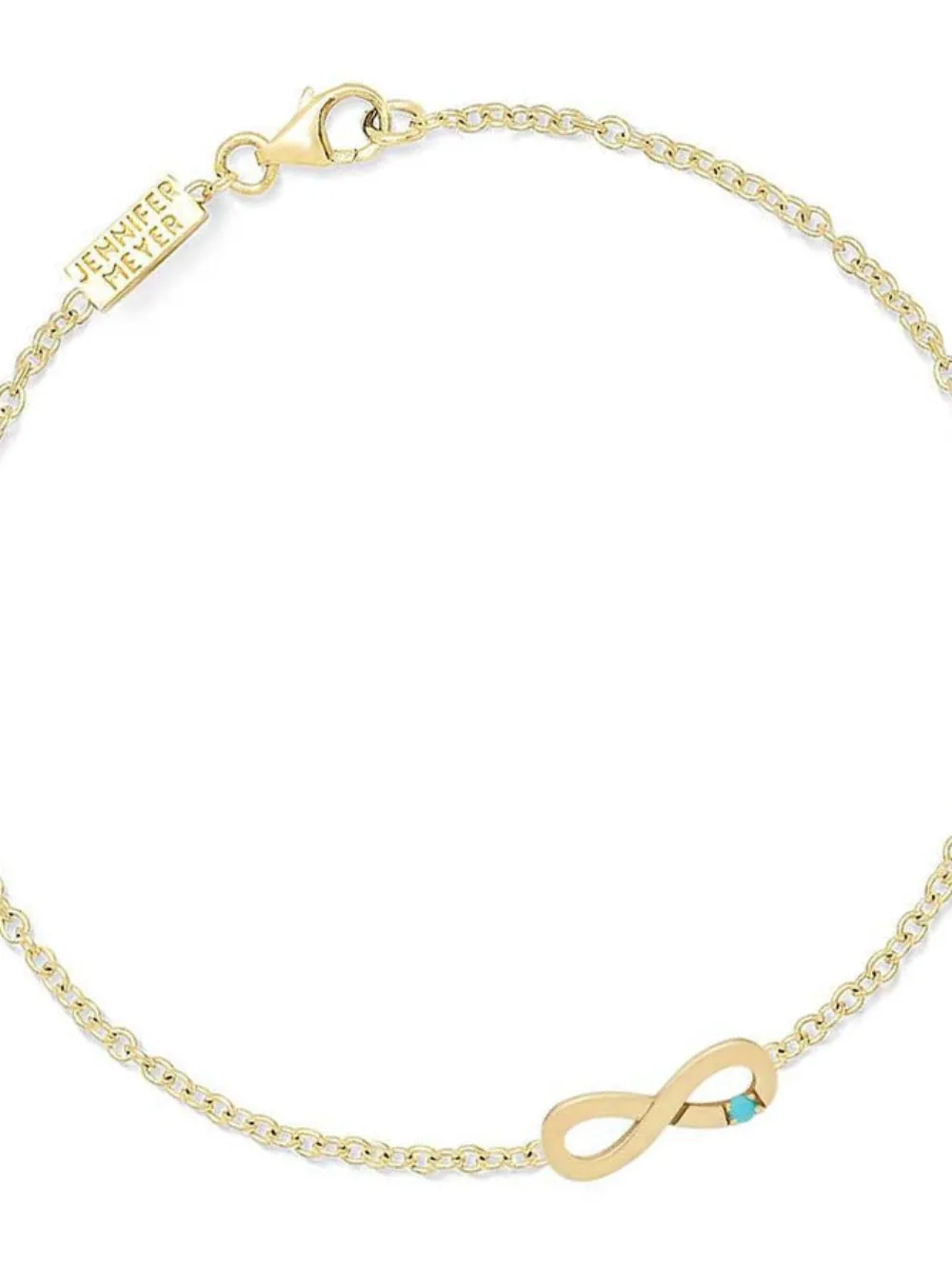  Jennifer Meyer Pulsera Infinity Con Turquesa - Dorado 