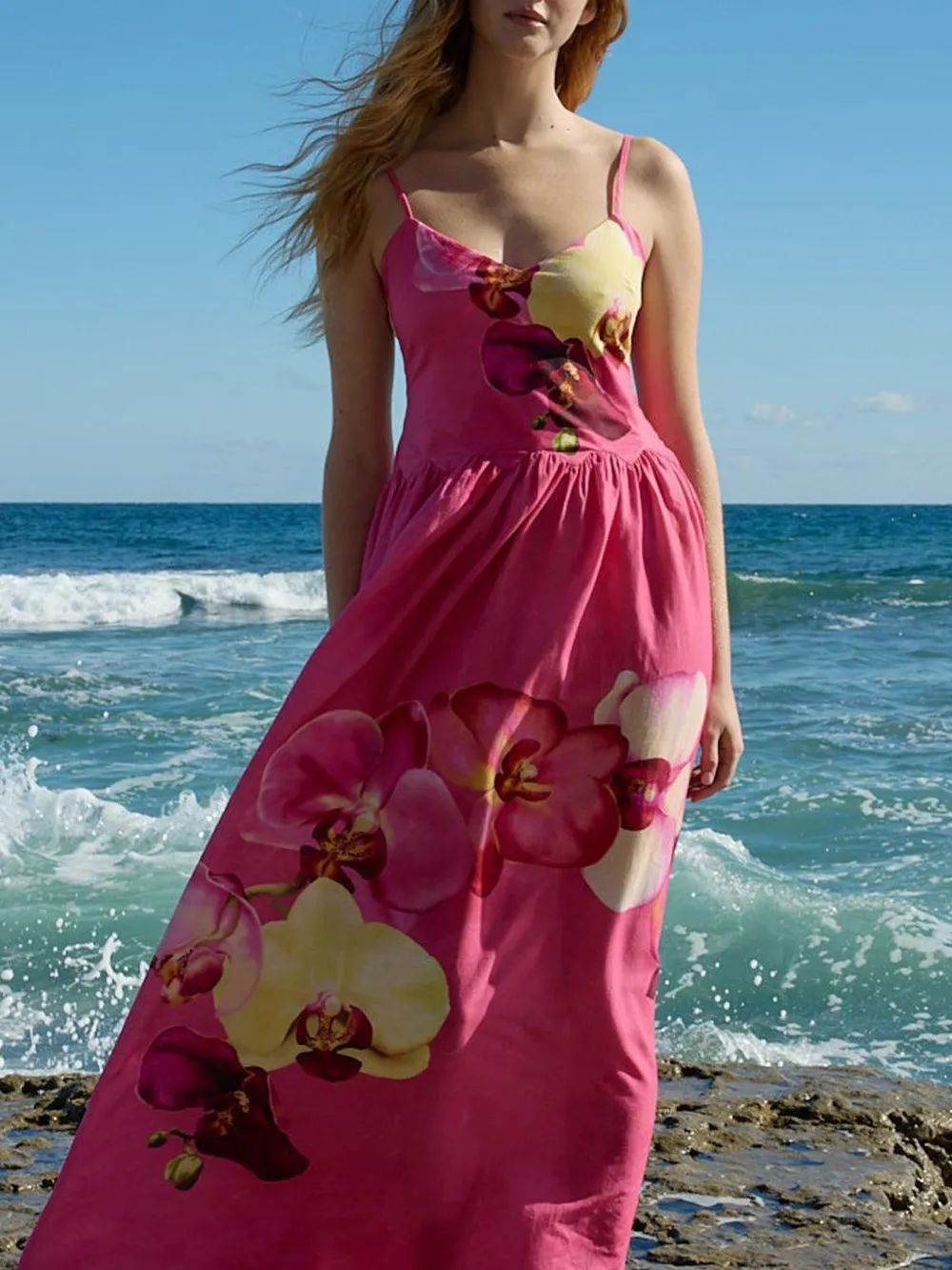  Aston Studio Delia Floral Dress - Pink 