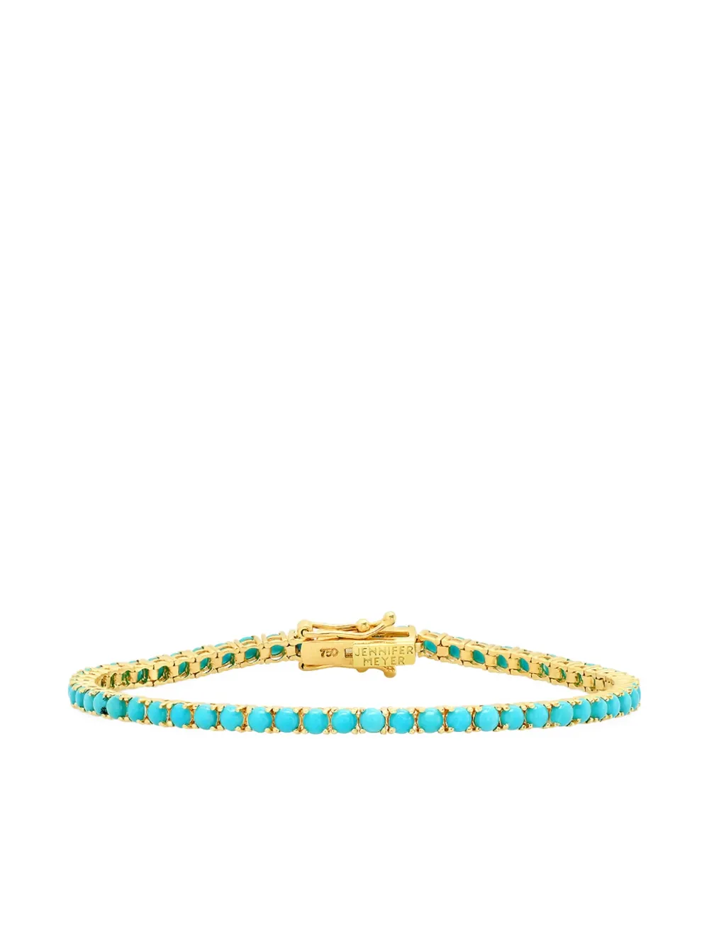 Jennifer Meyer turquoise tennis bracelet - Gold