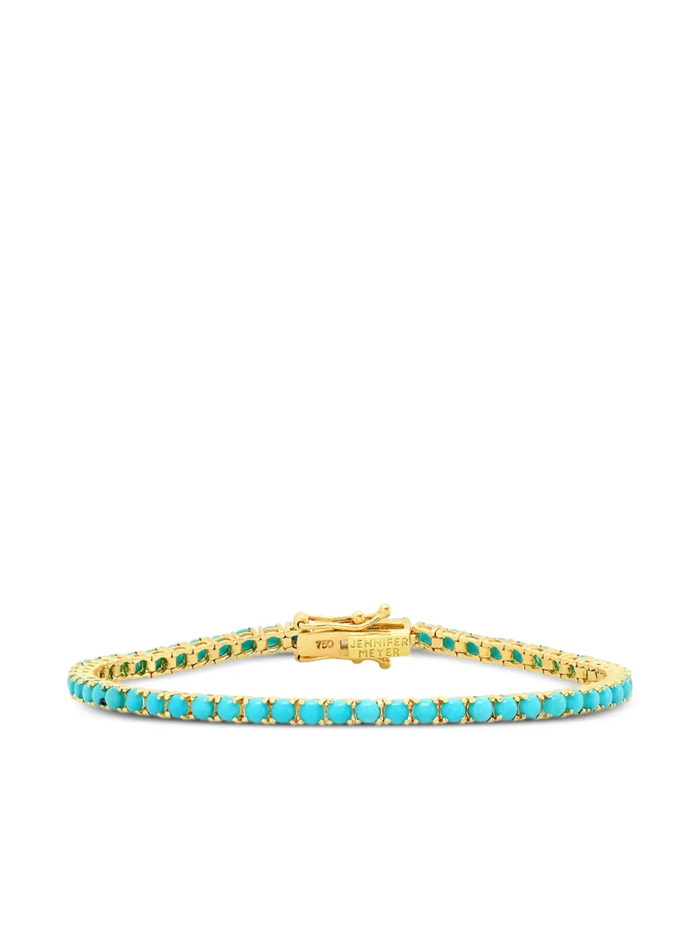 Jennifer Meyer turquoise tennis bracelet - Gold