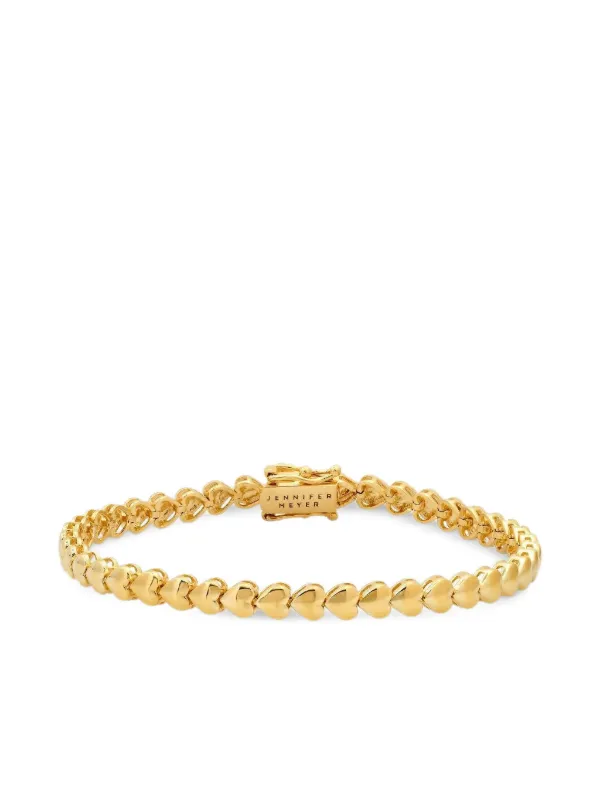 Jennifer Meyer Heart Tennis Bracelet in Gold