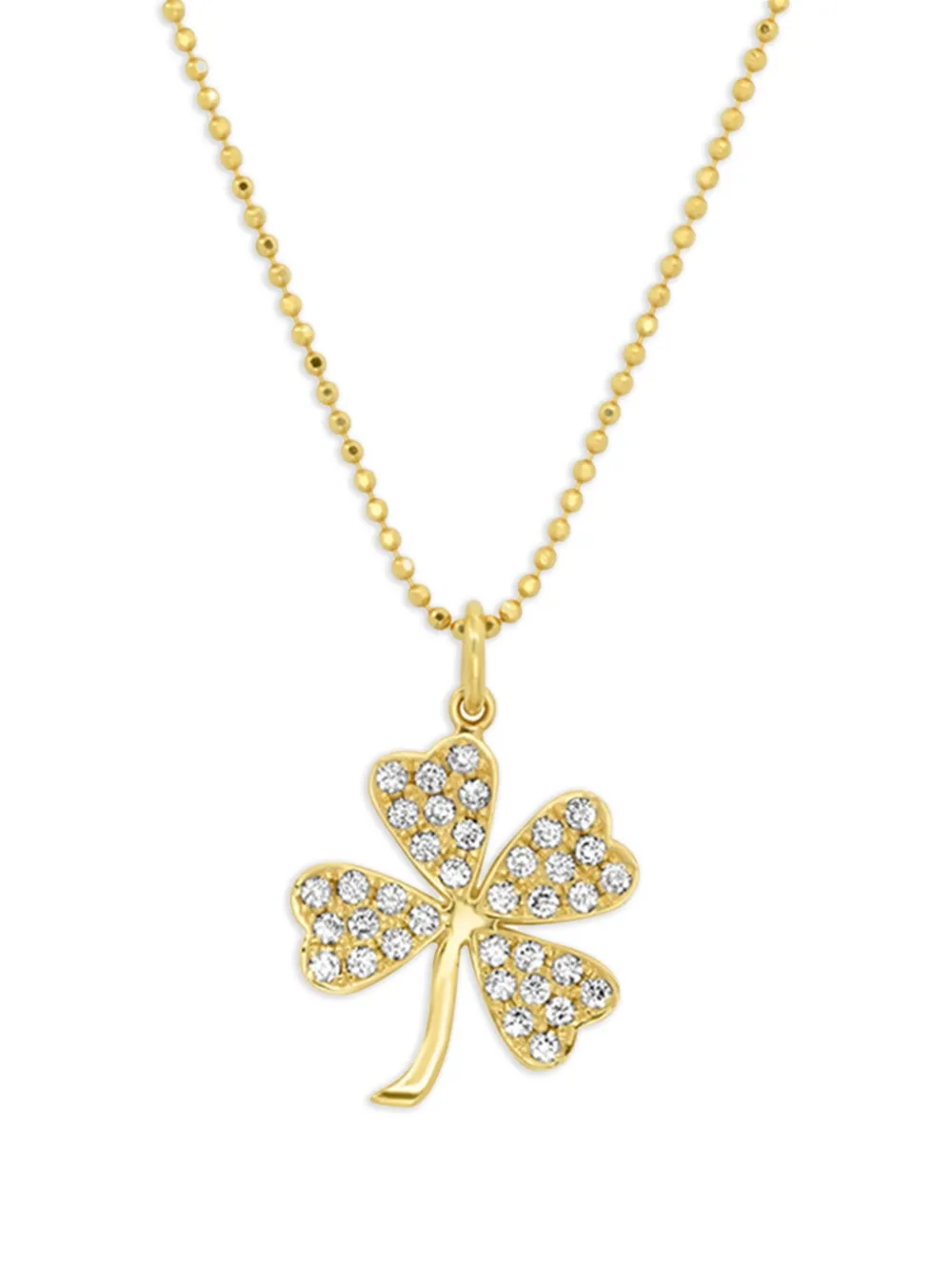 Jennifer Meyer Collana Clover con diamanti - Oro