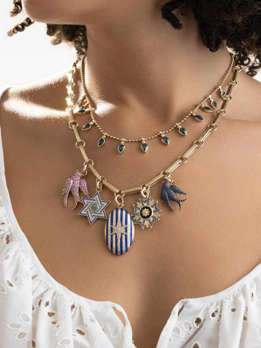 Florence Sapphire Medallion Pendant