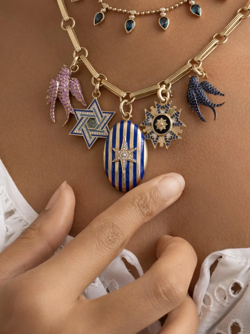 Florence Sapphire Medallion Pendant