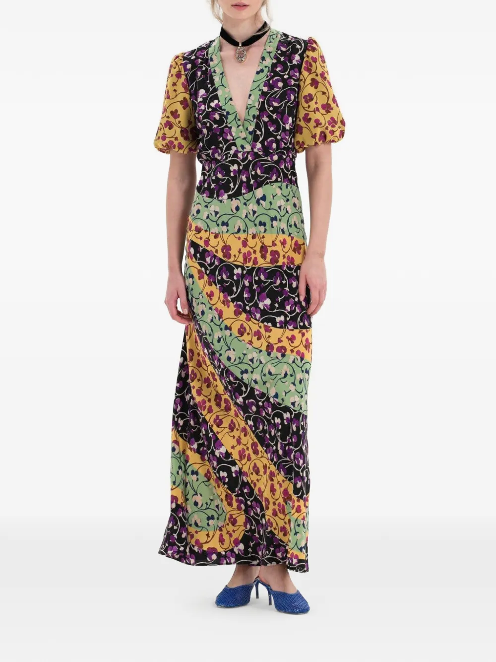 La DoubleJ Marlene maxi-jurk Geel