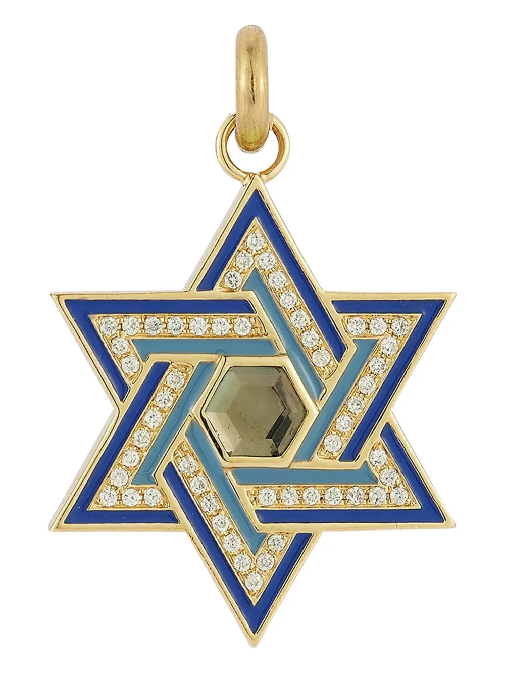 Storrow Jewelry Star Of David topaz and diamond pendant - Oro