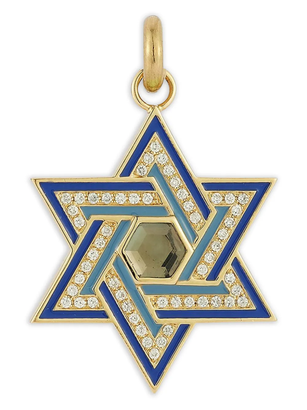 Storrow Jewelry Star Of David topaz and diamond pendant - Oro