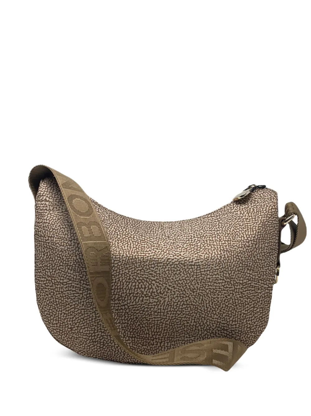 Borbonese Luna patterned shoulder bag - Marrone