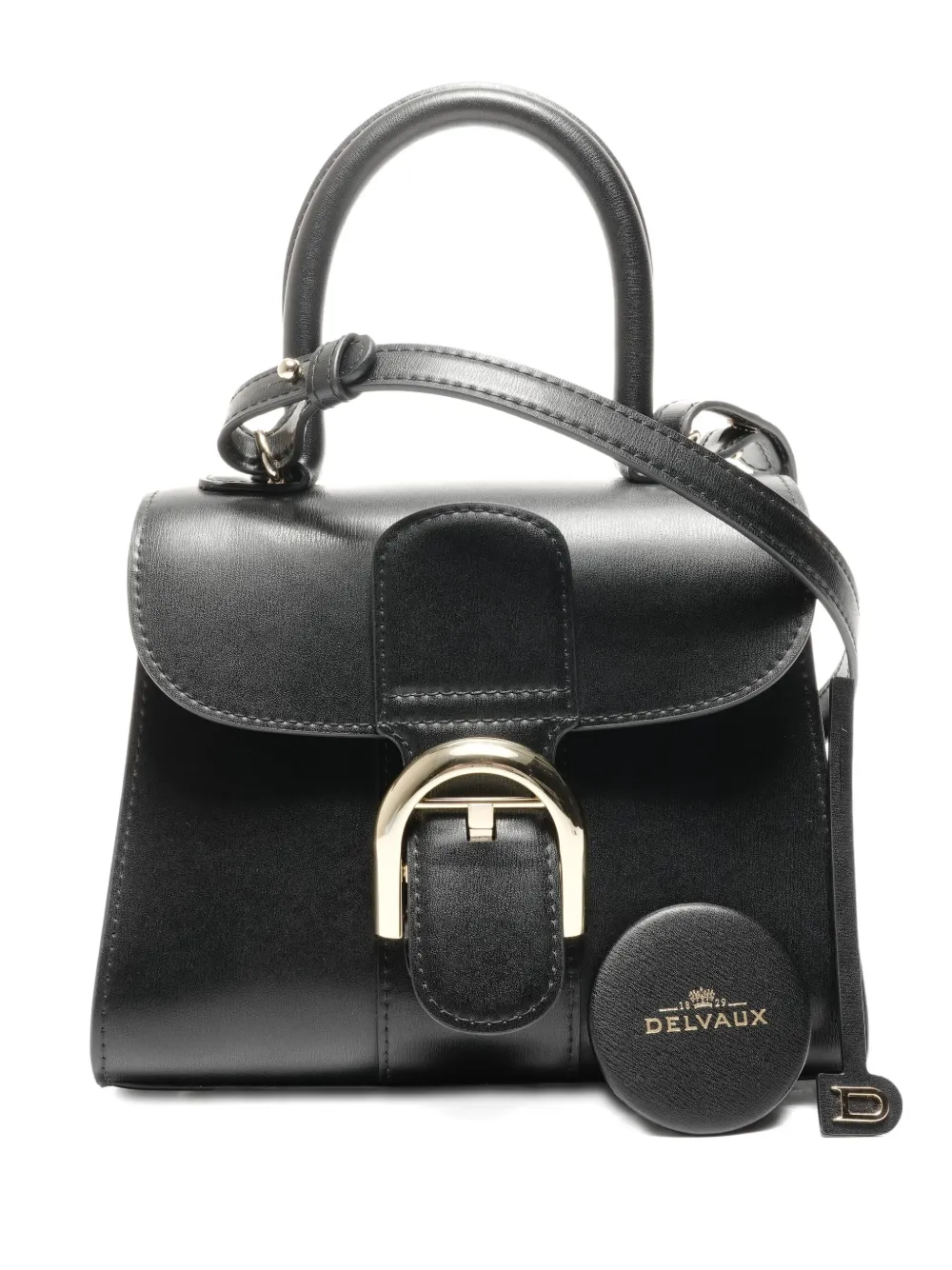 Delvaux Vintage 2020-2025 top-handle cross-body bag - Nero
