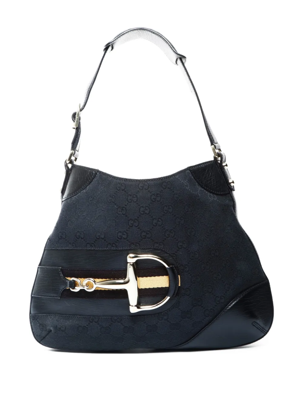 Gucci Pre-Owned 2000-2015 horse-bit shoulder bag - Nero