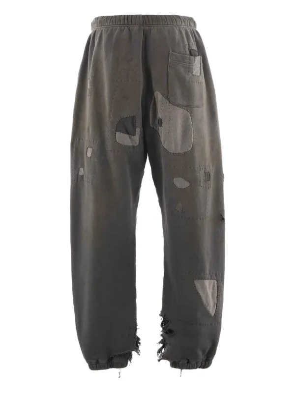 SAINT MXXXXXX Patchwork Frayed Track Pants | Grey | FARFETCH