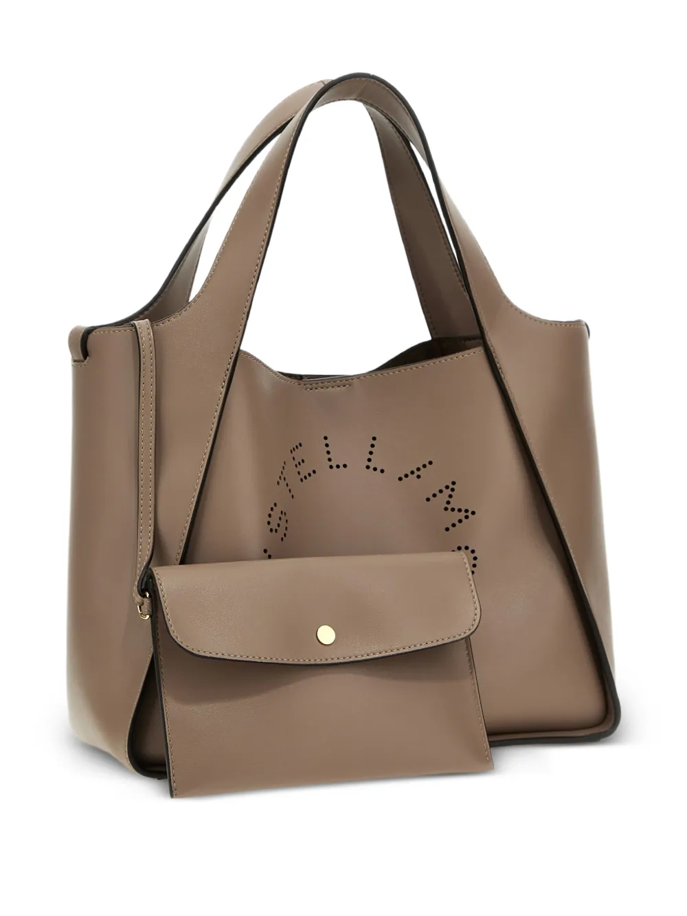 Stella McCartney Stella shopper met logo Beige